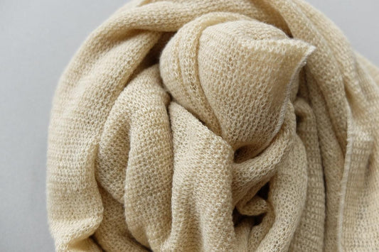 リネンニットストール|クリーム