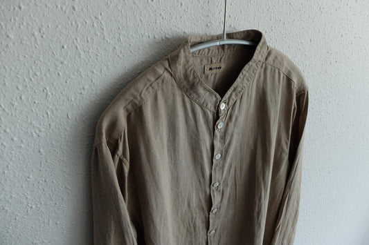 MITTAN / 大麻シャツ 胡桃 SH-132C / unisex