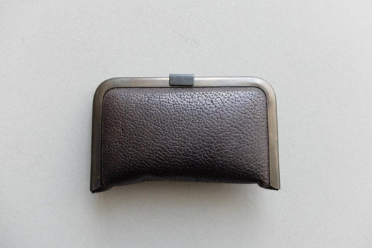 card case <熊革鉄媒染>