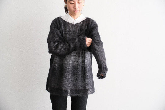 【new】enrica モヘアシャギーニット black