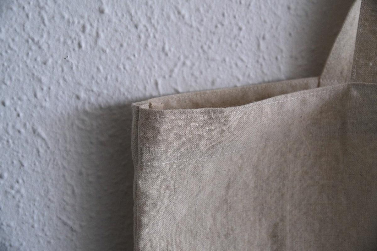 【2点限定】接ぎトートバッグ ヘンプ中厚地 生成り