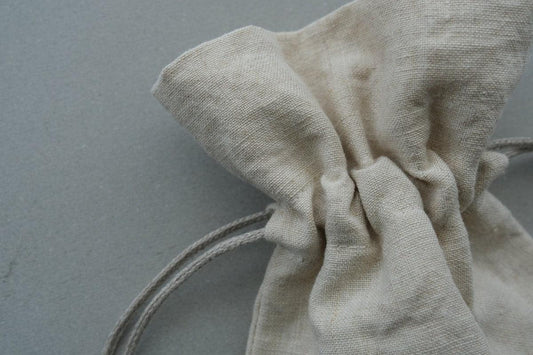 【1点限定】巾着袋M ヘンプ中厚地 生成り
