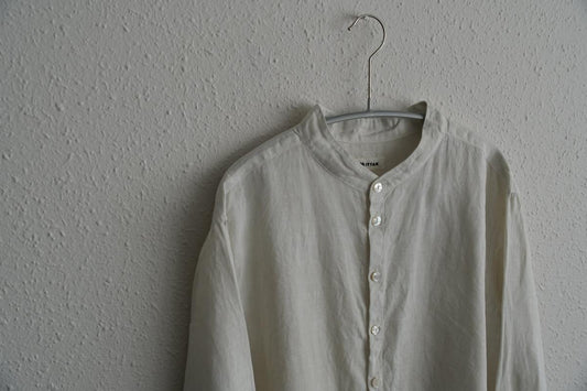 MITTAN / 大麻シャツ ベンガラ白 SH-132B / unisex