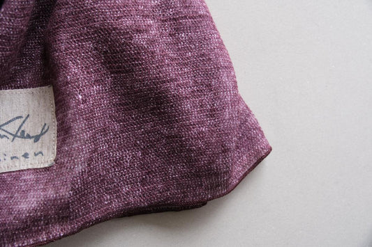 リネンニットストール|ローズレッド×ベニフジ