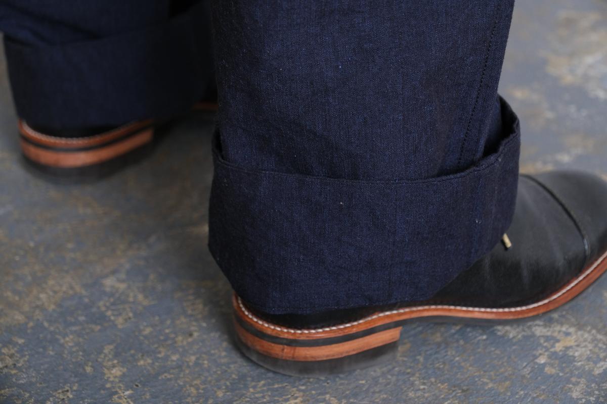 MITTAN / 麻綿高密度ロングパンツ 墨黒 PT-104 / unisex