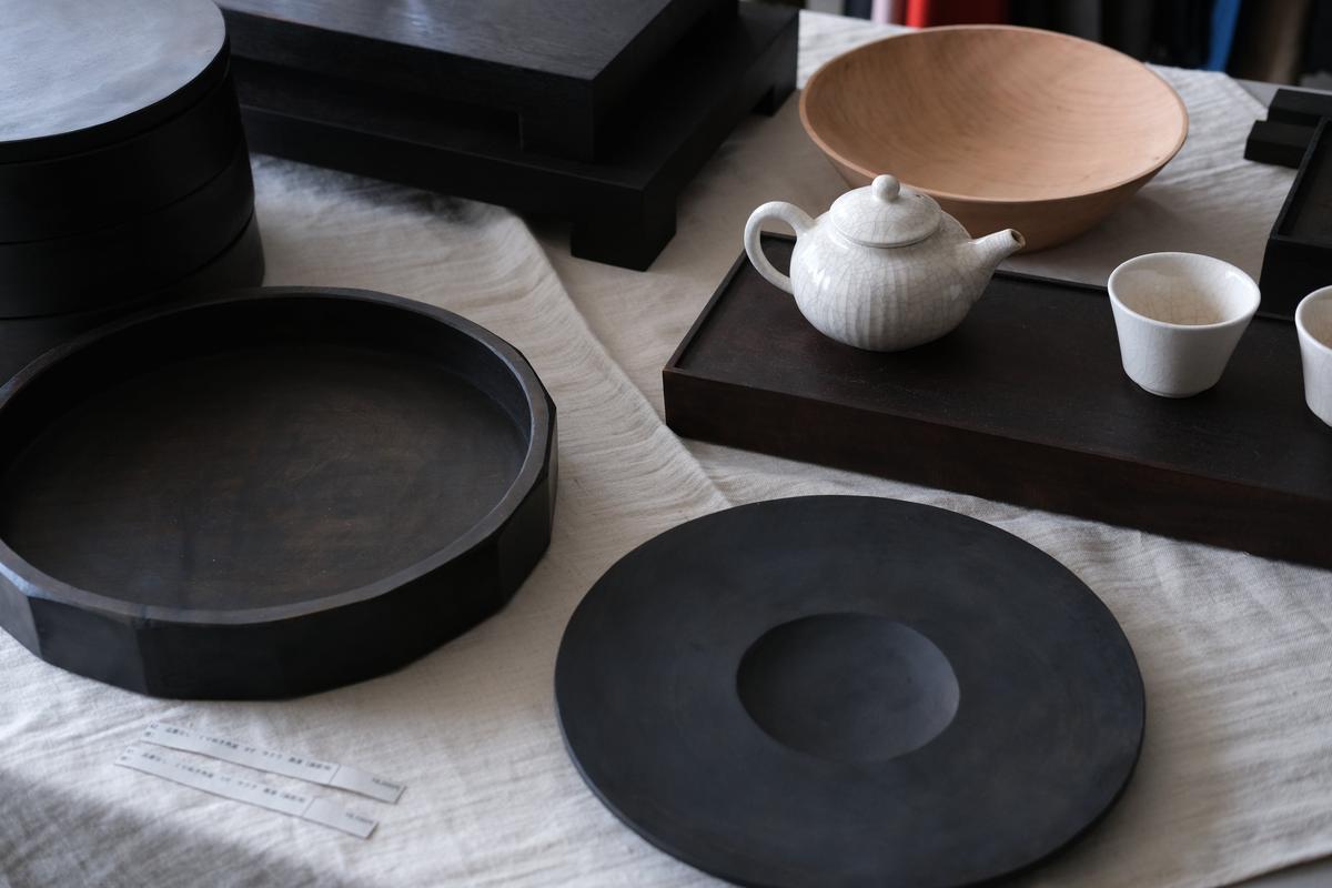 徒爾 丸大皿 サクラ・黒漆