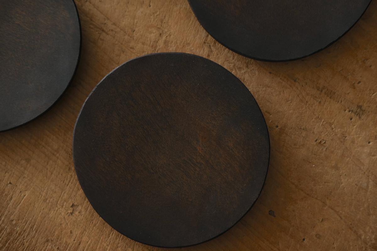 徒爾 丸小皿4寸 サクラ・鉄媒染蜜蝋