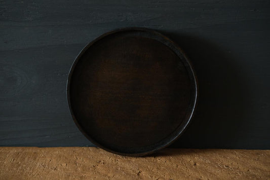 徒爾 丸皿5寸 サクラ・黒漆