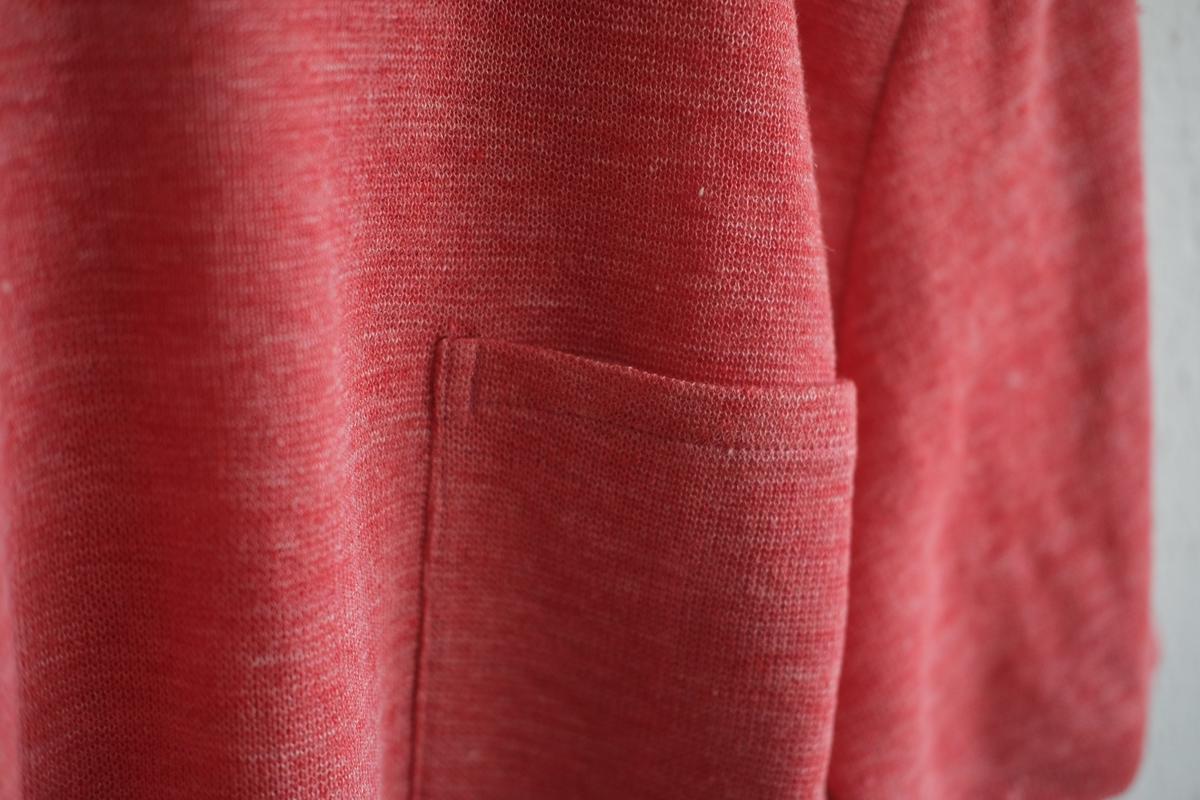 リネンニット半袖プルオーバー|メンズ|レッド