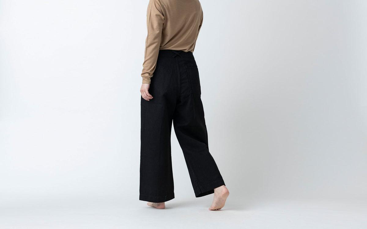 HANDROOM WOMEN'S コットンリネンヘリンボーンパンツ offwhite|ladies|4size