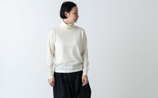 HANDROOM WOMEN'S ウォッシャブルウールタートルネック offwhite|ladies|2size