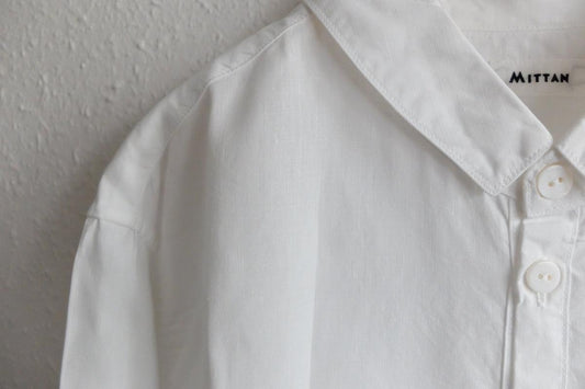 MITTAN / 大麻シャツ2 高密度 白 SH-109 / unisex