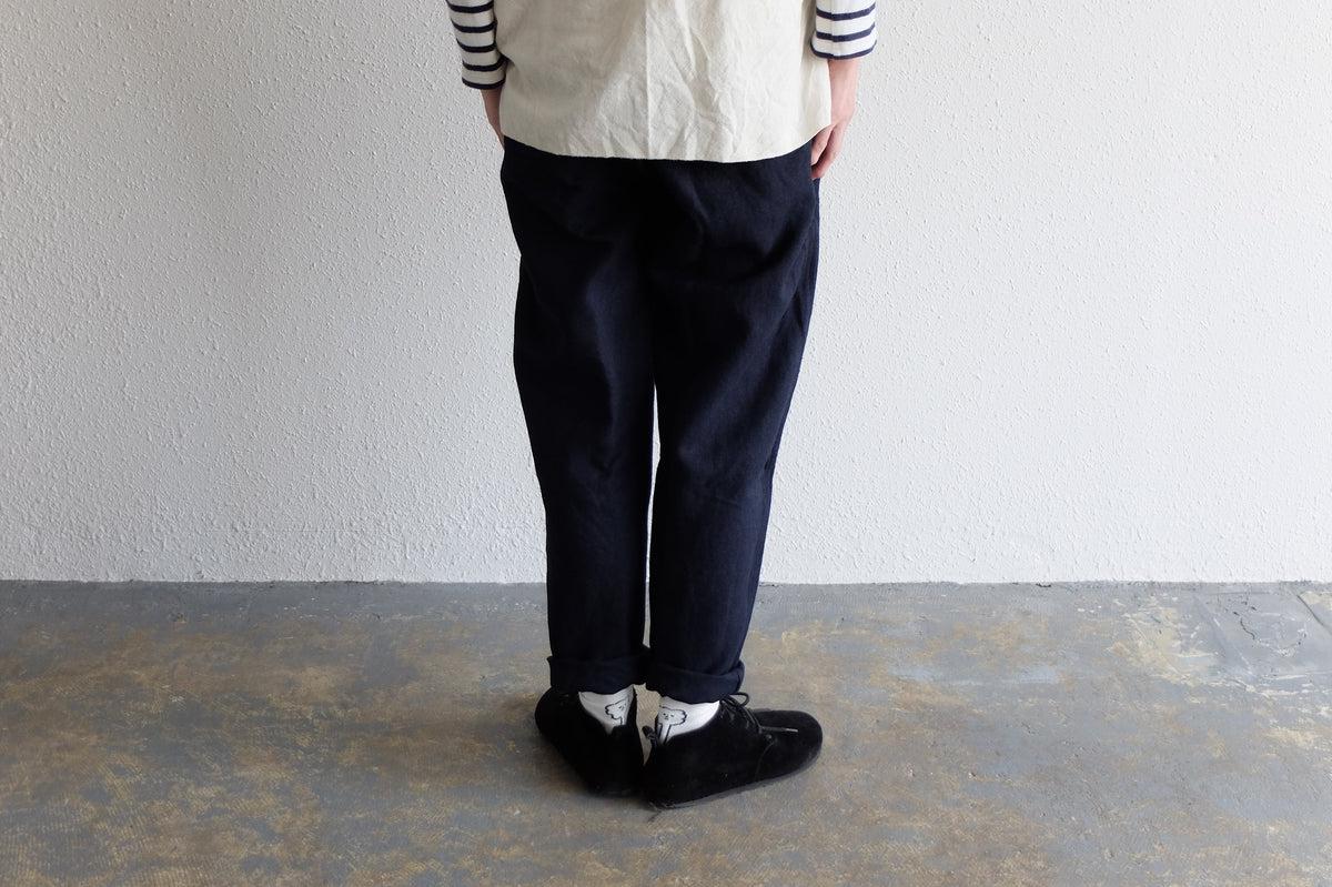 MITTAN / 亜麻苧麻ロングパンツ 墨黒 PT-91 / unisex