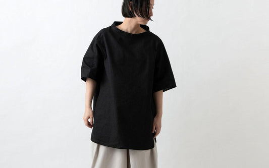 MITTAN / 竹プルオーバー 黒 SH-89 / unisex