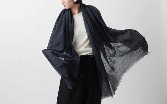 MITTAN / ナーシシルクショール 草木染め ログウッド SC-28C / unisex