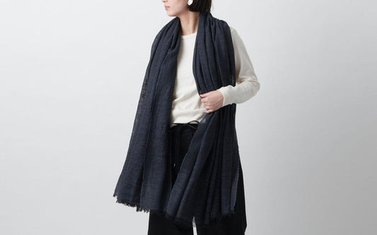 MITTAN / ナーシシルクショール 草木染め ログウッド SC-28C / unisex