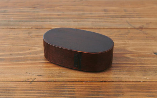 曲げわっぱ 楕円弁当箱(小)拭き漆