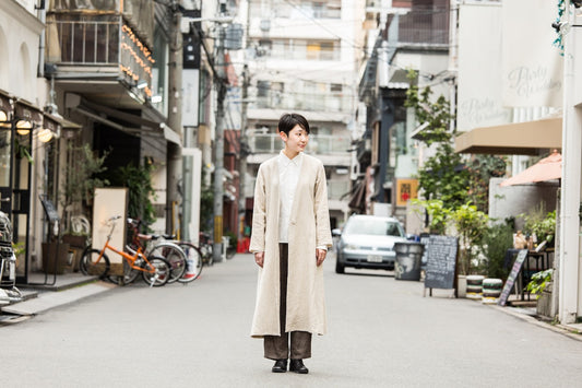 enrica×かぐれ リネンショップコート