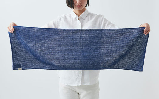 リネンニット メッシュタオル｜ネイビー（旧）