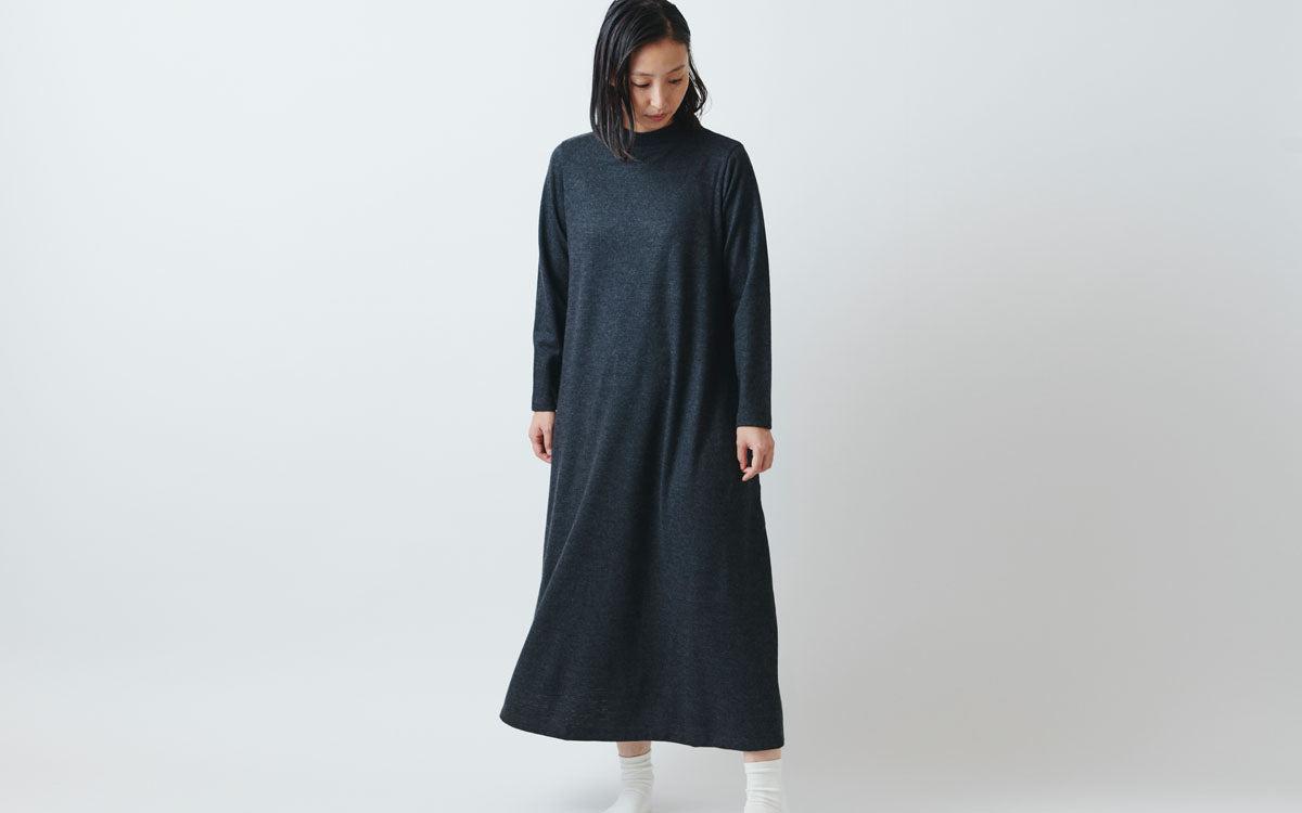 HANDROOM WOMEN'S ボトルネック ワンピース / black