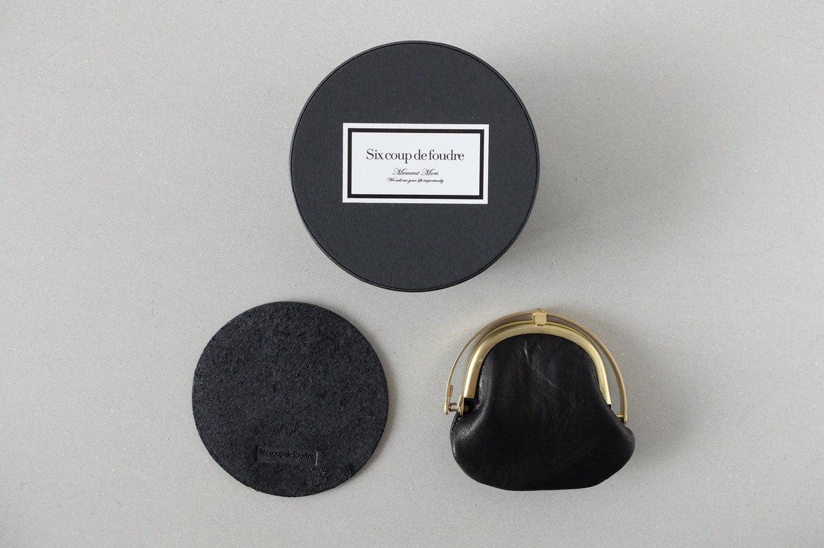 coin case ＜猪革 墨染め＞