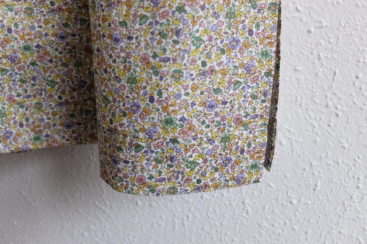 木間服装製作 longshirt flower green｜unisex freesize