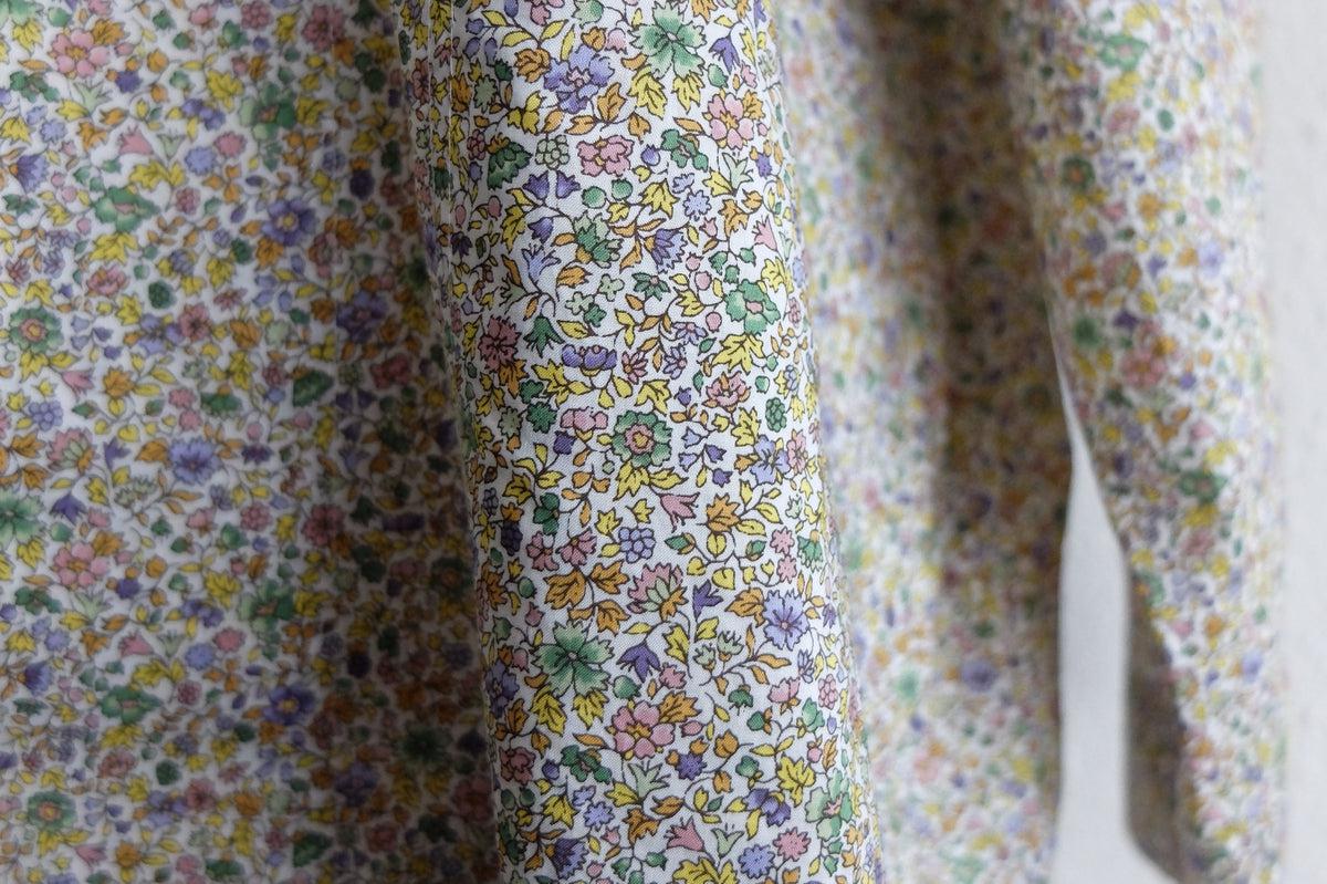 木間服装製作 longshirt flower green｜unisex freesize