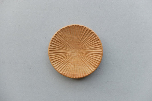 ハツリ小皿 チェリー｜オイル・蜜蝋仕上げ