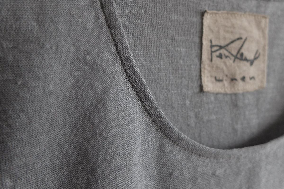 リネンコットンアンダーウェア ノースリーブ｜レディース｜ムーングレー