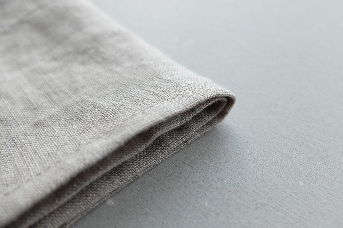 オーガニックリネン ミニクロス｜40番手生成り無地