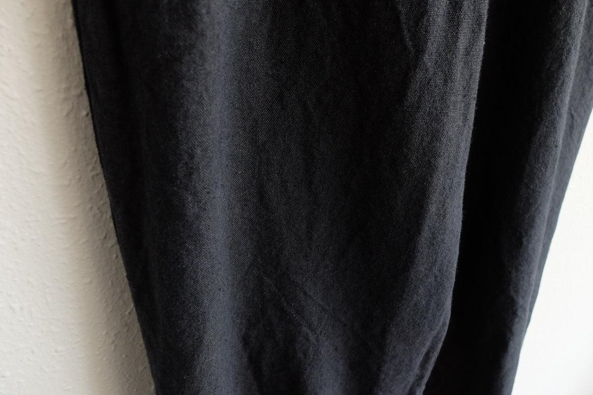 MITTAN / 亜麻苧麻ワイドパンツ 墨黒 PT-92 / unisex