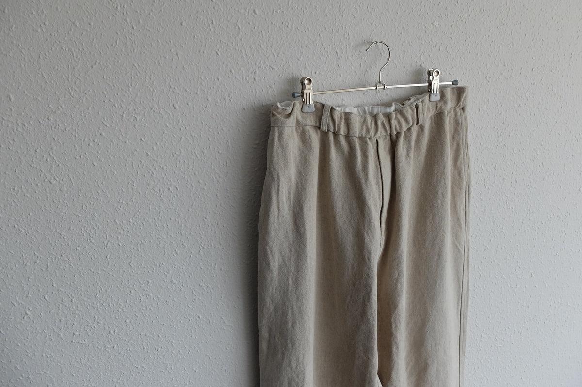 MITTAN / 亜麻苧麻ワイドパンツ 生成 PT-92 / unisex