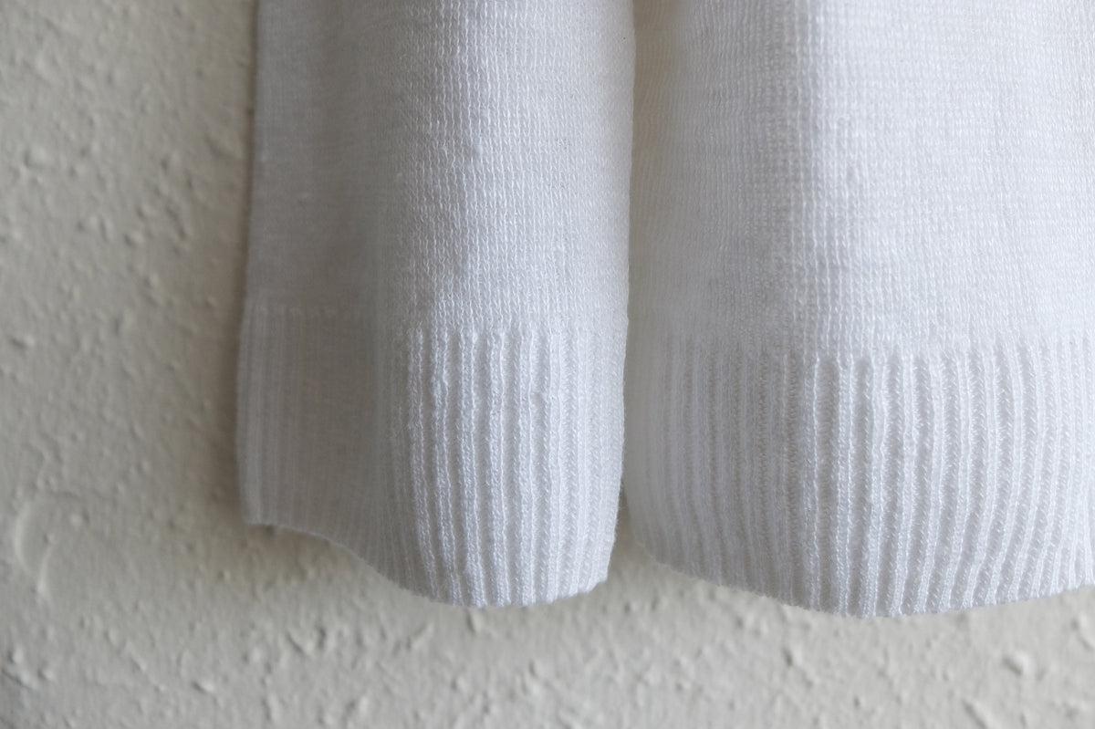 リネンニットカーディガン｜レディース｜ホワイト