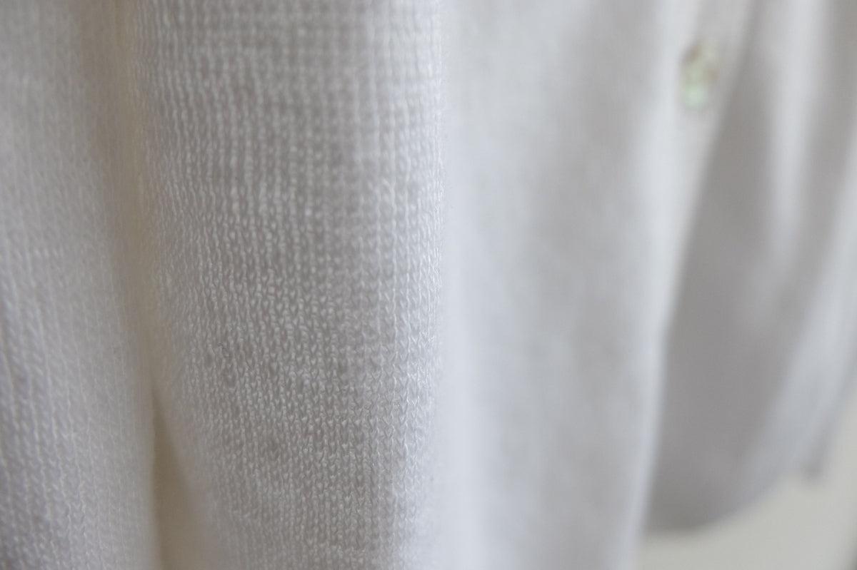 リネンニットカーディガン｜レディース｜ホワイト