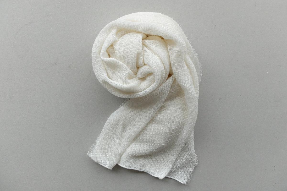 リネンニットストール｜オフホワイト
