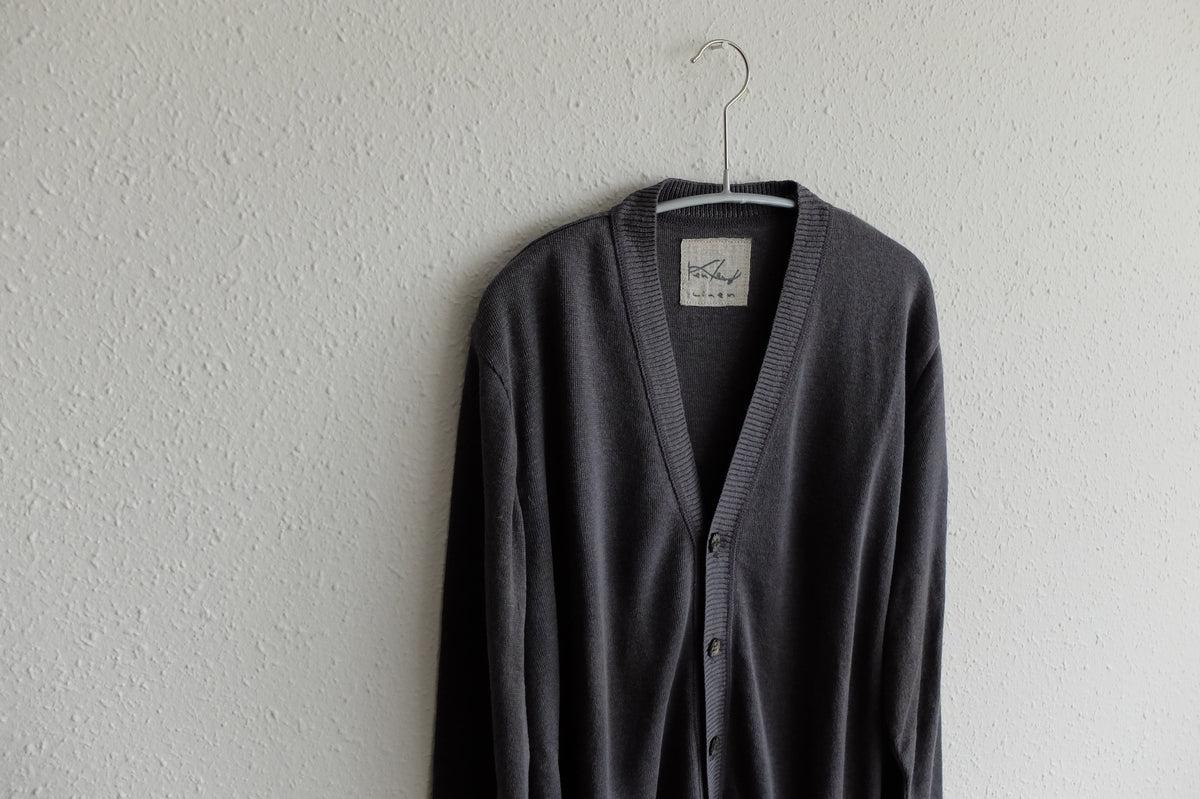 リネンニットカーディガン｜メンズ｜グレー