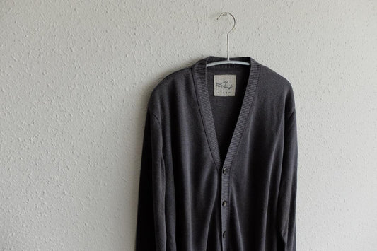 リネンニットカーディガン｜メンズ｜グレー