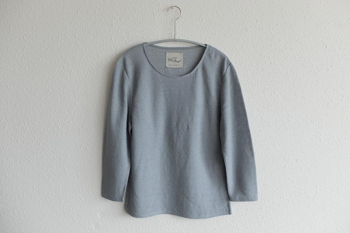 リネンコットンアンダーウェア7分袖｜レディース｜ムーングレー