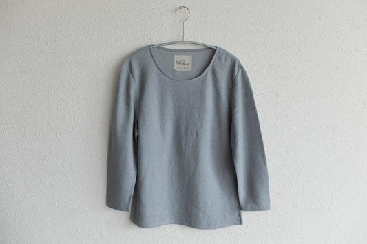 リネンコットンアンダーウェア7分袖｜レディース｜ムーングレー