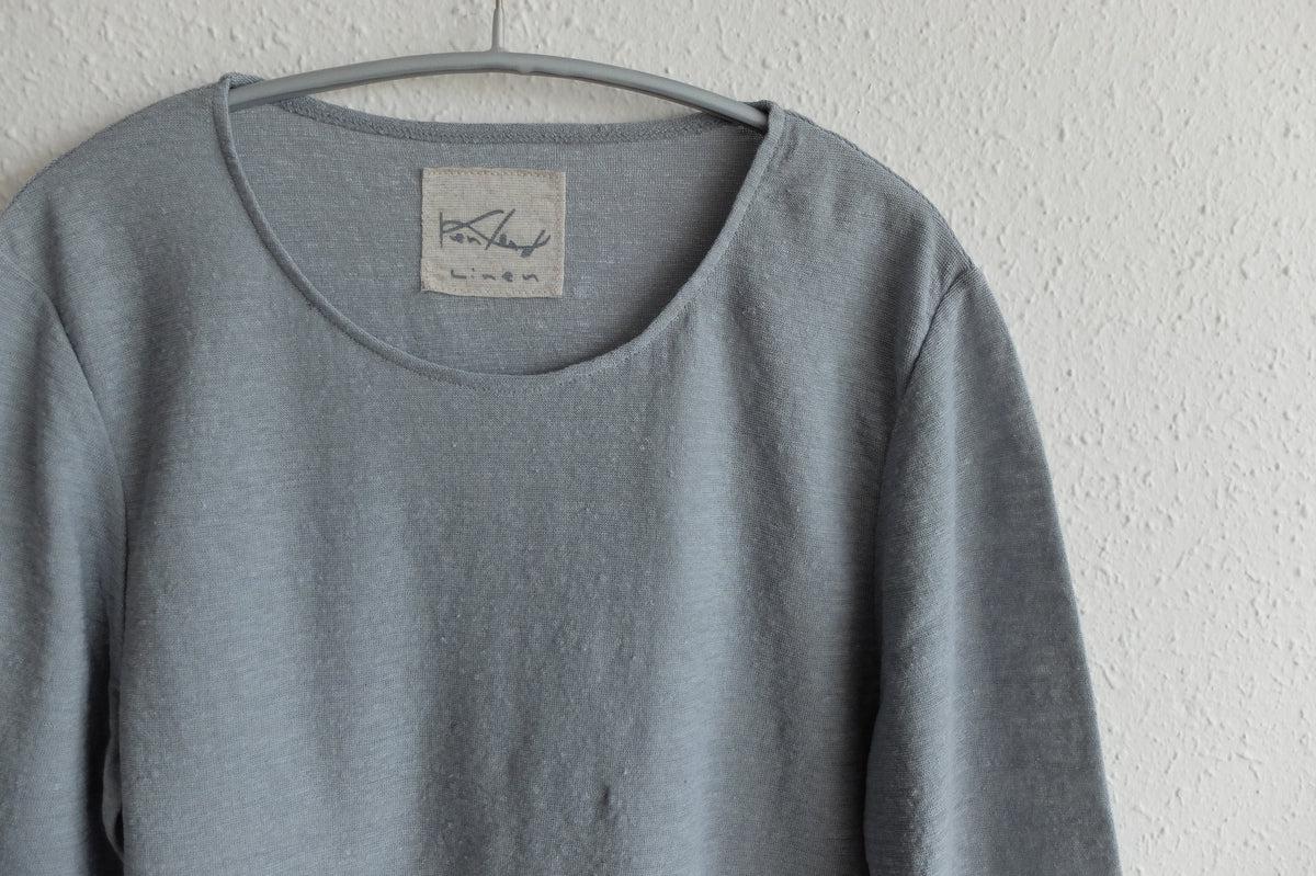 リネンコットンアンダーウェア7分袖｜レディース｜ムーングレー