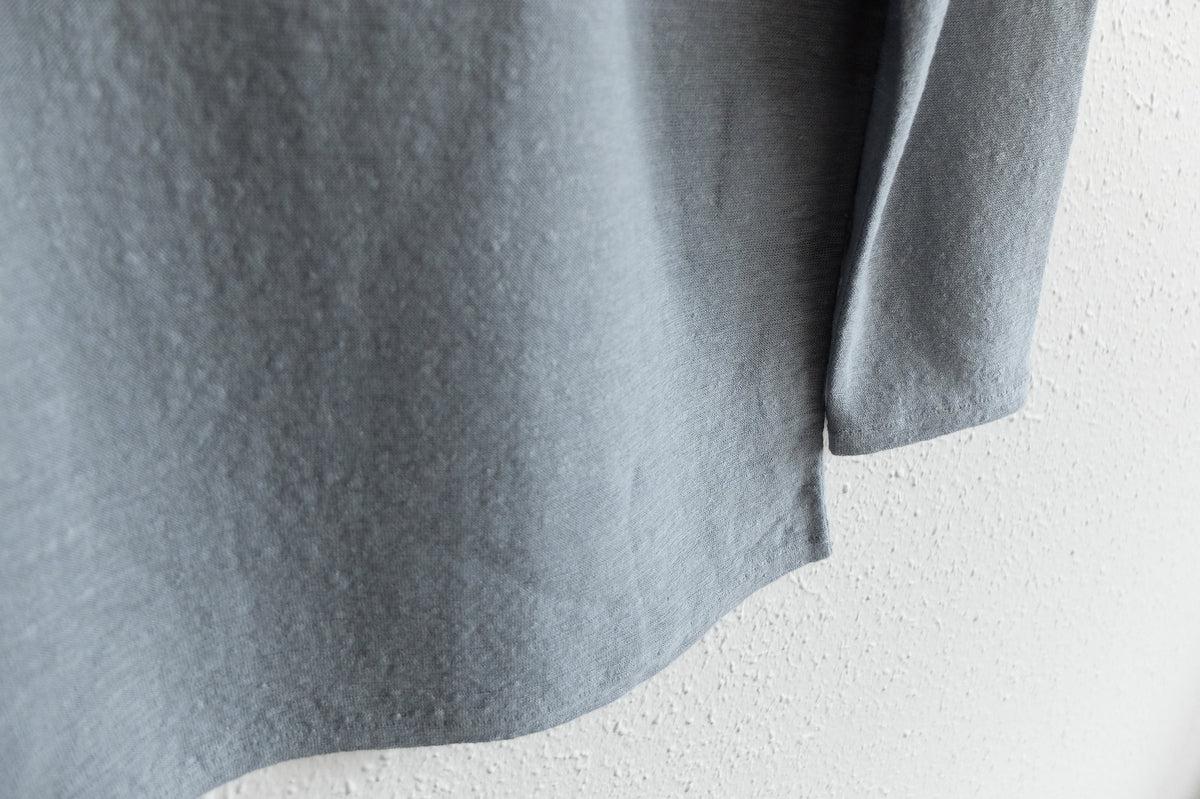 リネンコットンアンダーウェア7分袖｜レディース｜ムーングレー