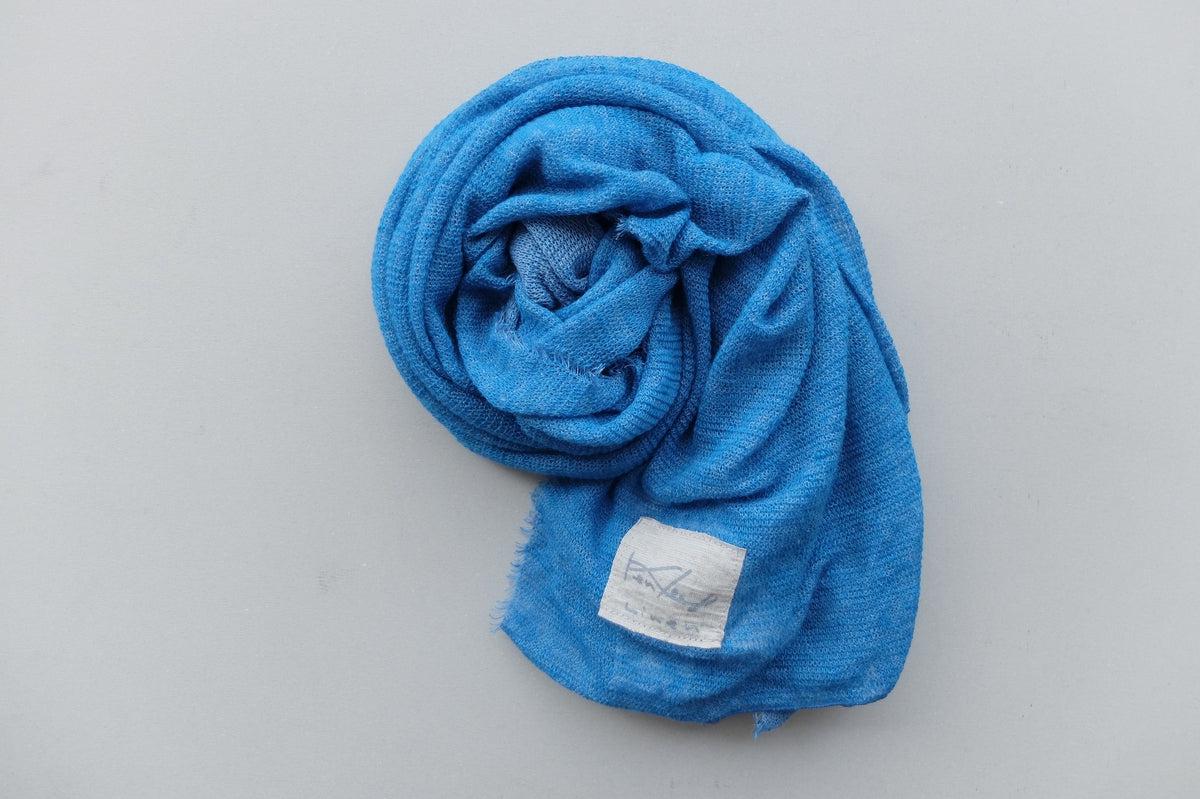 リネンニットストール｜ターコイズ