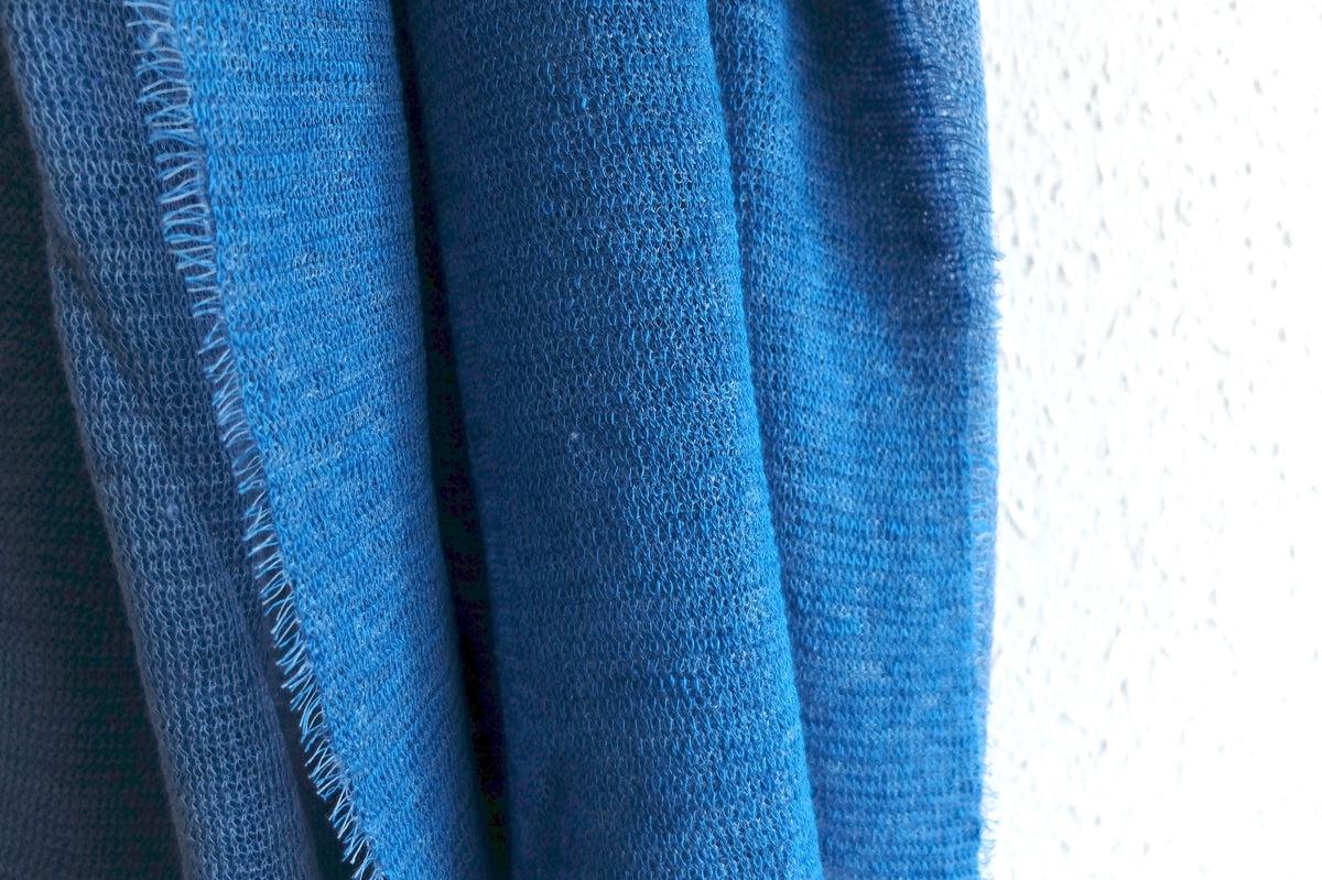 リネンニットストール｜ターコイズ