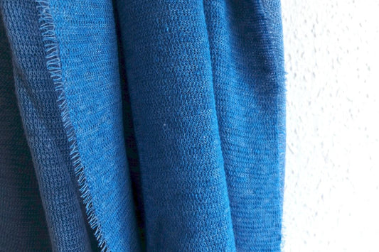 リネンニットストール｜ターコイズ