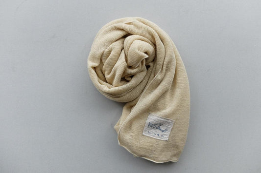 リネンニットストール｜クリーム