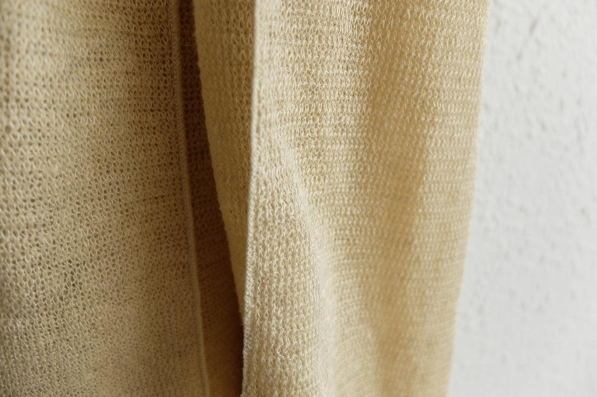 リネンニットストール｜クリーム