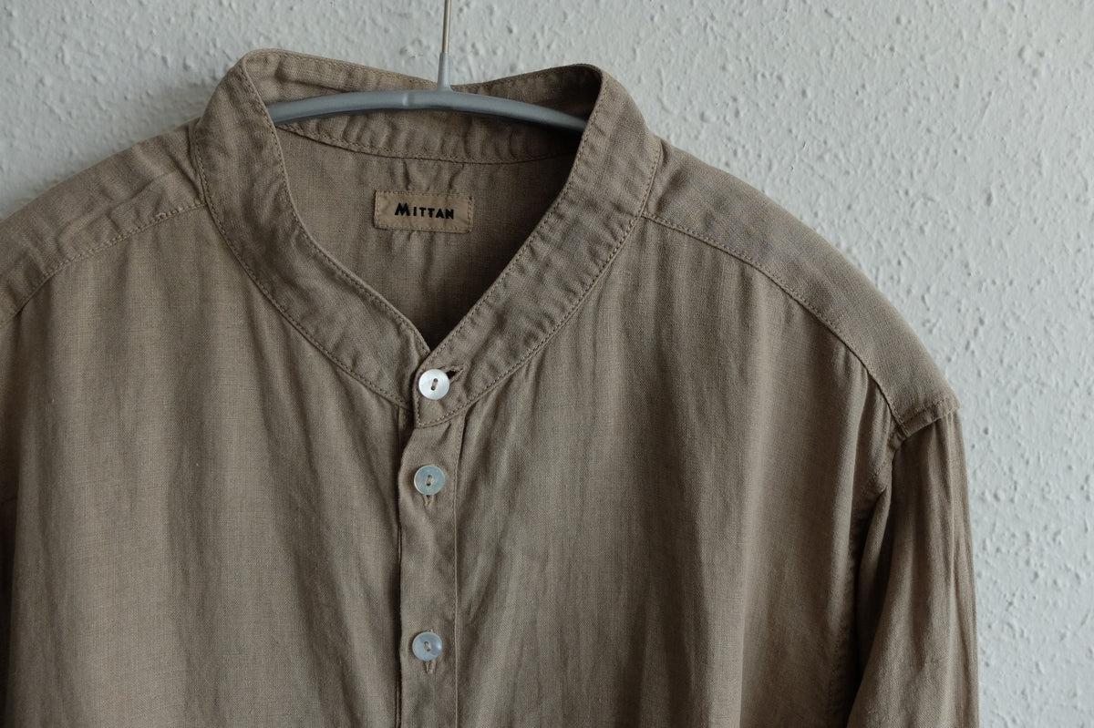 MITTAN / 大麻シャツ 胡桃 SH-132C / unisex