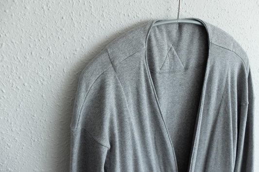 きるもの｜四 JKT｜オーガニックコットンパイル編み グレー｜unisex freesize