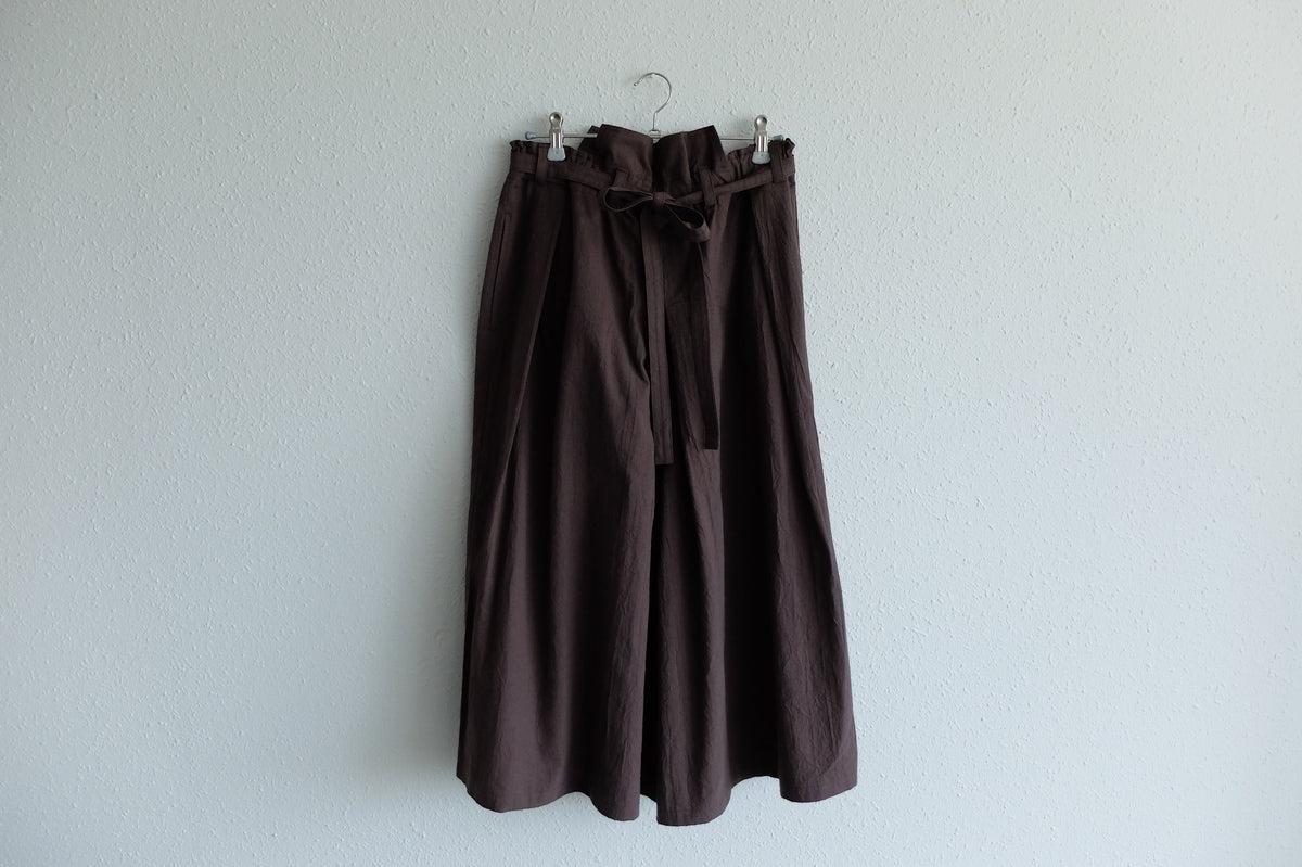 きるもの 袴パンツ｜コットンワッシャー 茶｜unisex freesize