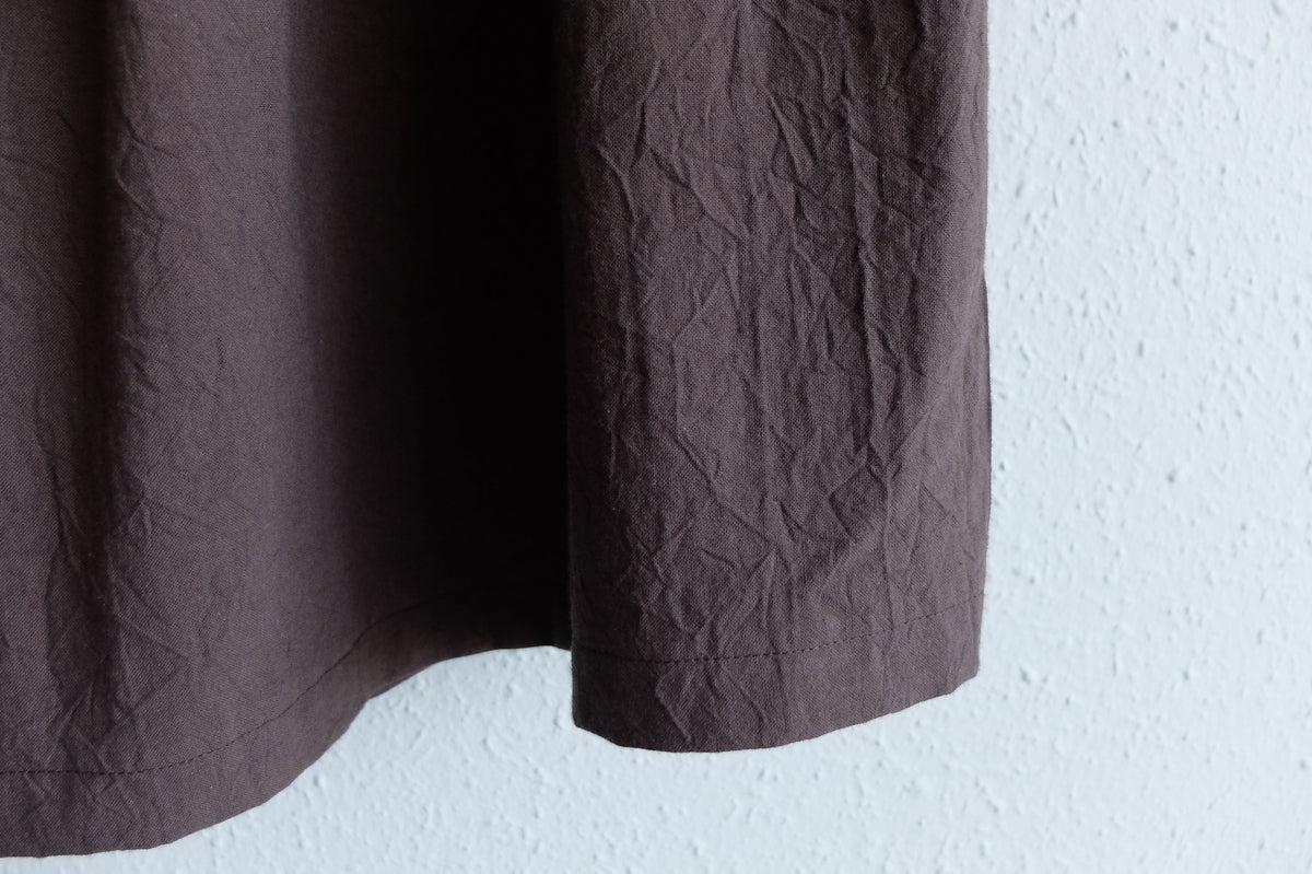 きるもの 袴パンツ｜コットンワッシャー 茶｜unisex freesize